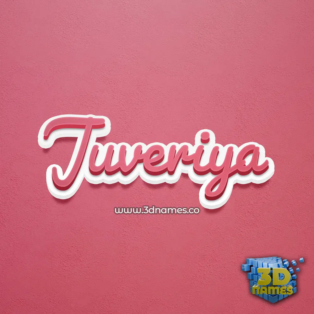 juveriya in Red Scribble style - 3D name wallpaper