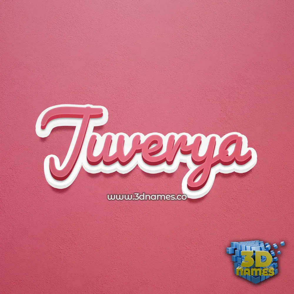 juverya in Red Scribble style - 3D name wallpaper