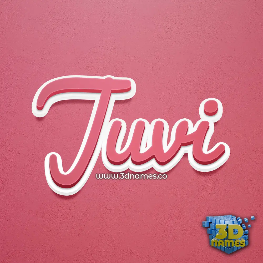 juvi in Red Scribble style - 3D name wallpaper