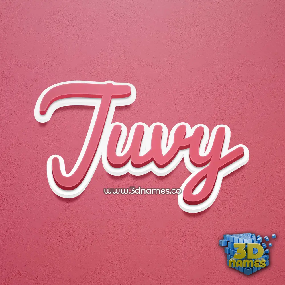 juvy in Red Scribble style - 3D name wallpaper