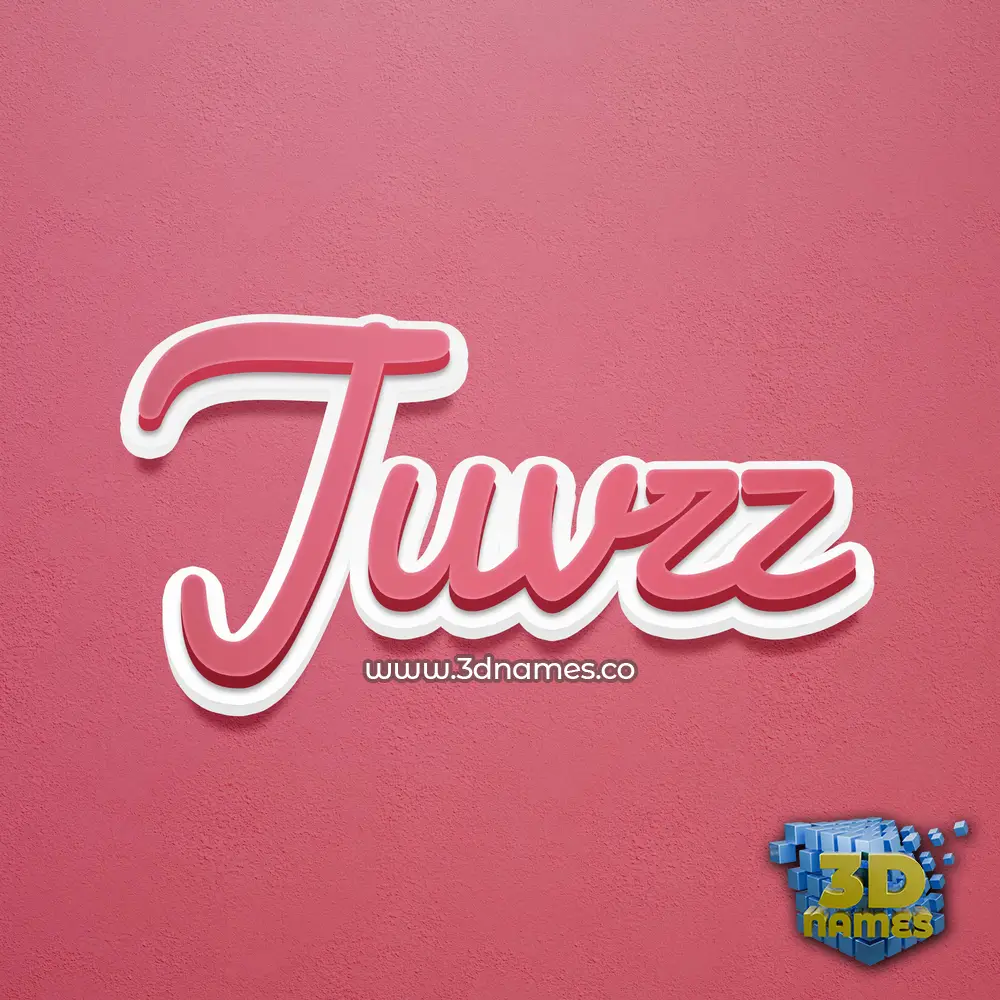 juvzz in Red Scribble style - 3D name wallpaper