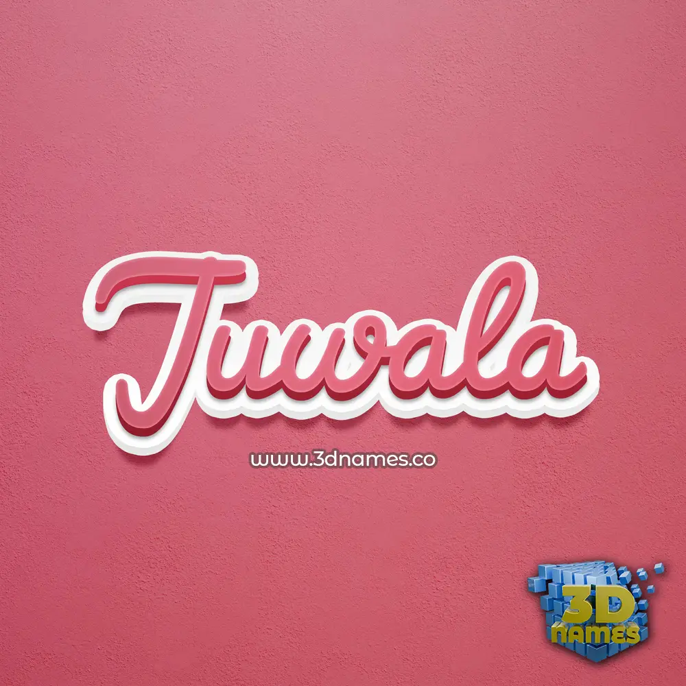 juwala in Red Scribble style - 3D name wallpaper