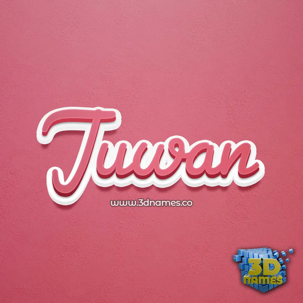 juwan in Red Scribble style - 3D name wallpaper