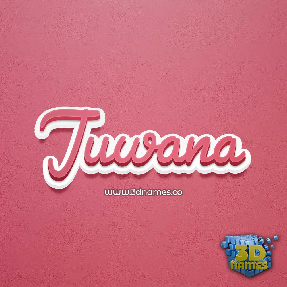 juwana in Red Scribble style - 3D name wallpaper