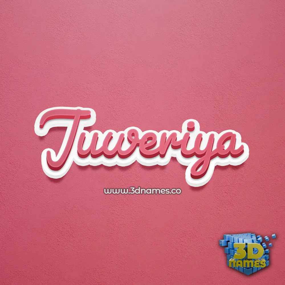 juweriya in Red Scribble style - 3D name wallpaper