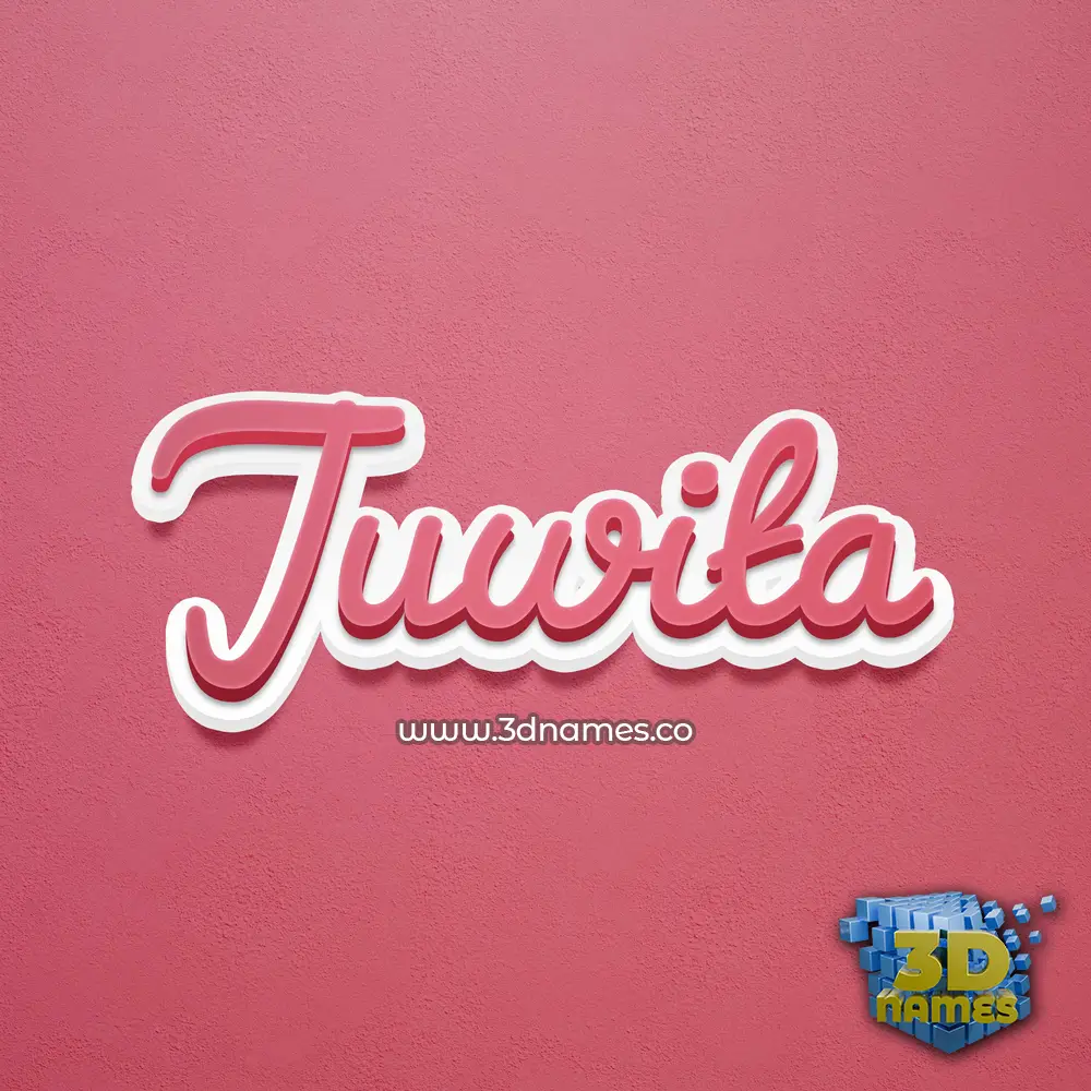 juwita in Red Scribble style - 3D name wallpaper