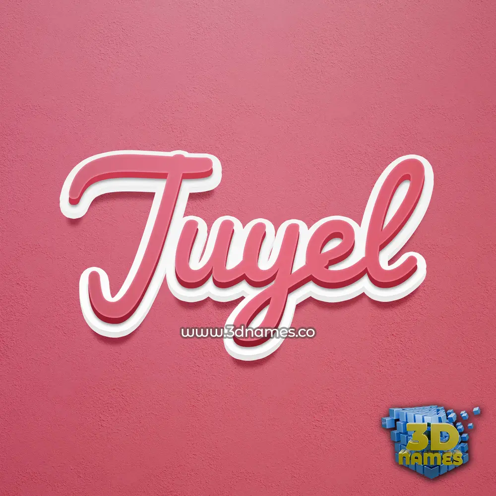 juyel in Red Scribble style - 3D name wallpaper