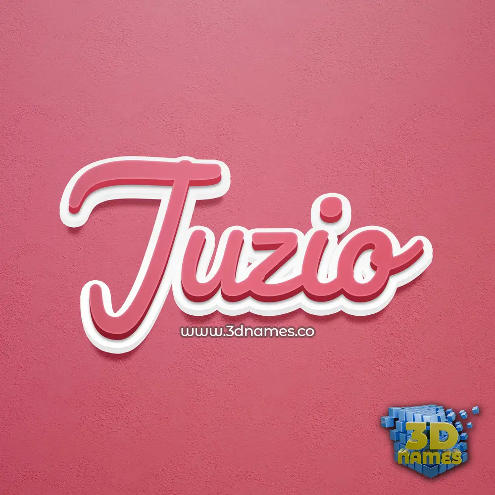 juzio in Red Scribble style - 3D name wallpaper