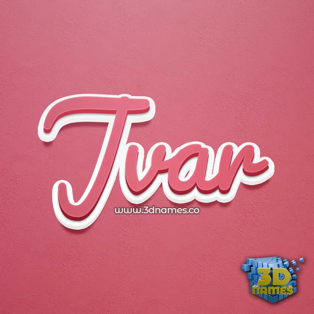 jvar in Red Scribble style - 3D name wallpaper