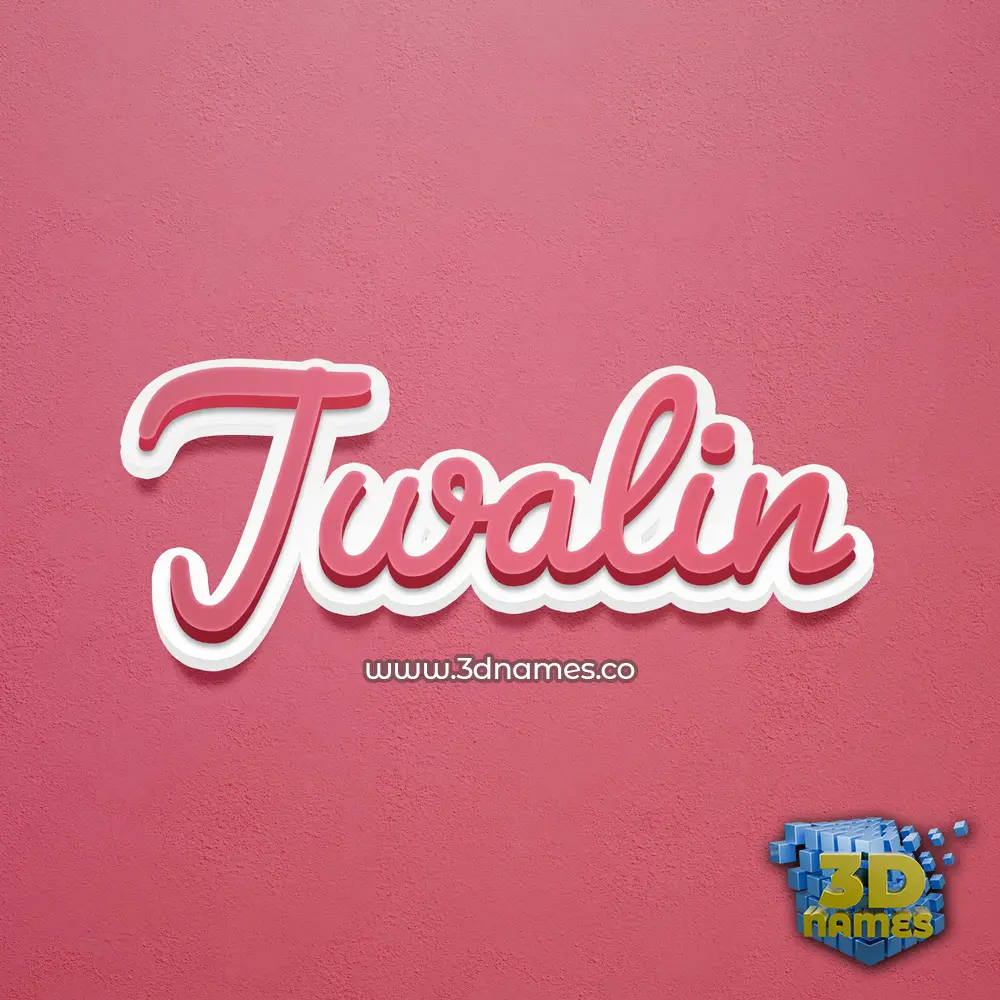 jwalin in Red Scribble style - 3D name wallpaper