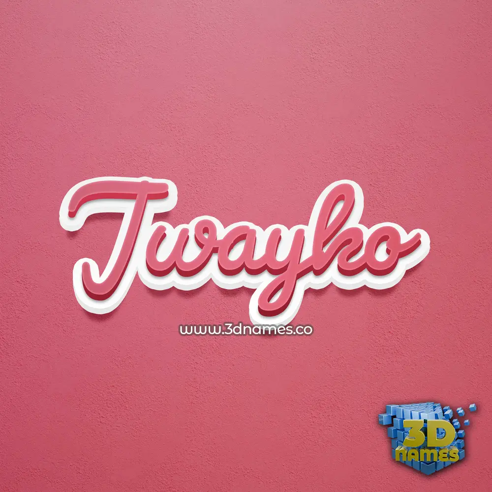 jwayko in Red Scribble style - 3D name wallpaper