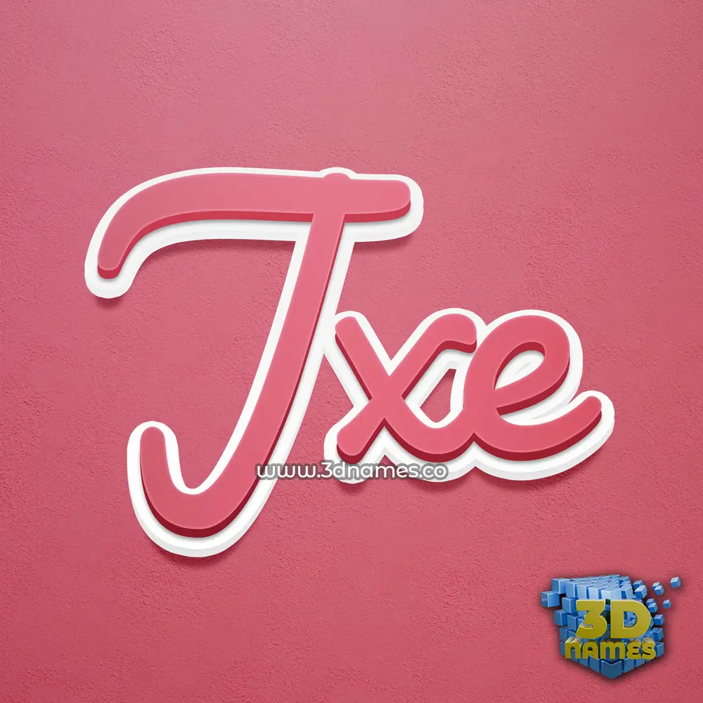 jxe in Red Scribble style - 3D name wallpaper