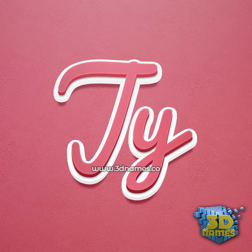 jy in Red Scribble style - 3D name wallpaper