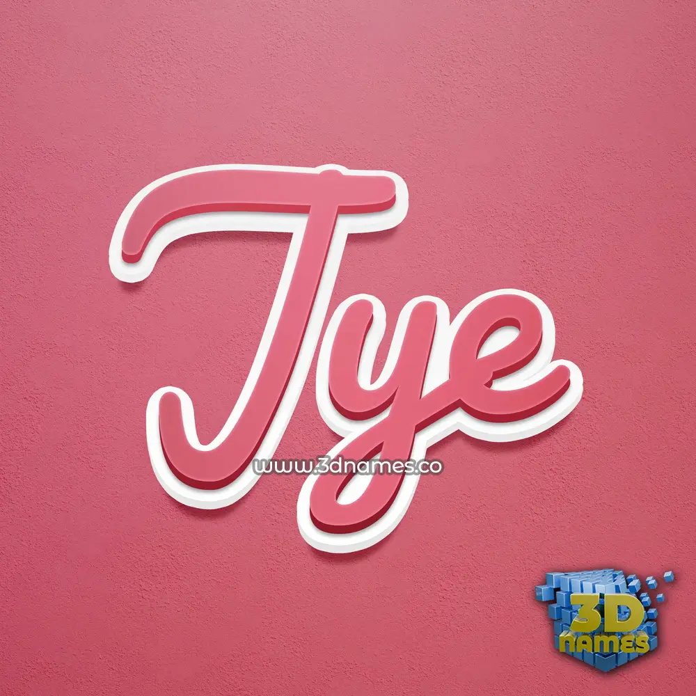 jye in Red Scribble style - 3D name wallpaper