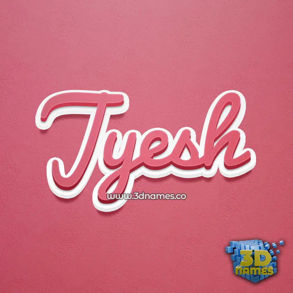 jyesh in Red Scribble style - 3D name wallpaper