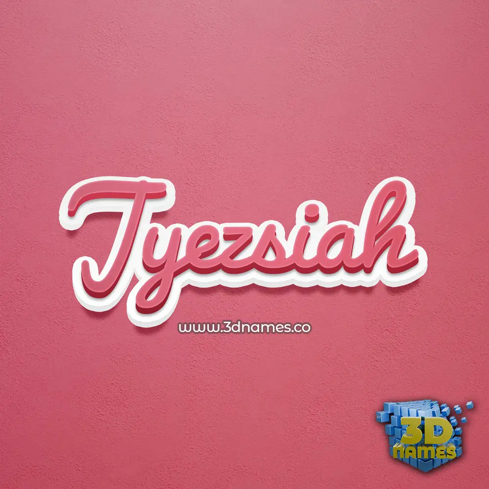 jyezsiah in Red Scribble style - 3D name wallpaper