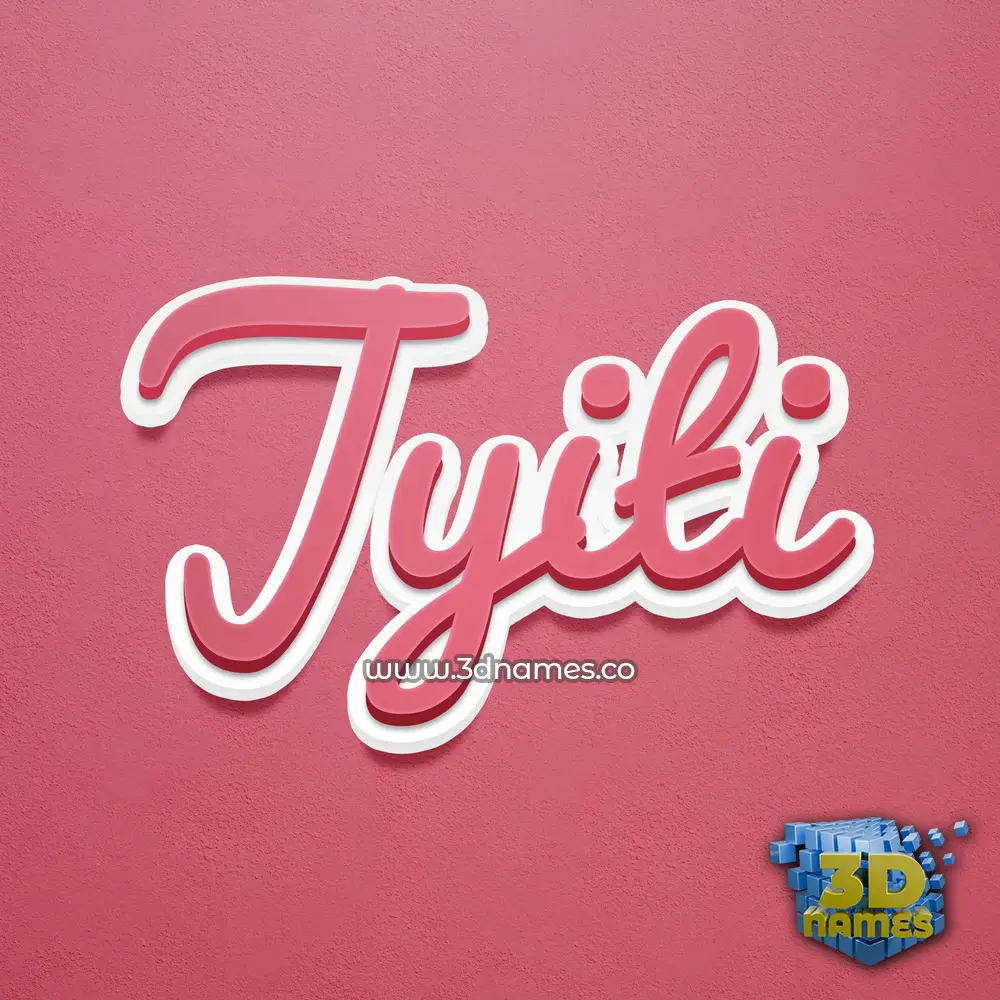 jyiti in Red Scribble style - 3D name wallpaper