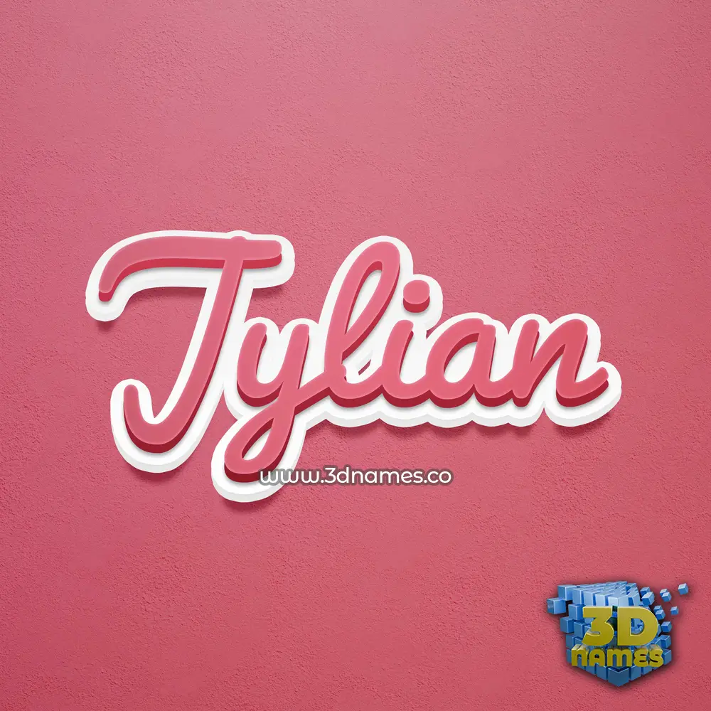 jylian in Red Scribble style - 3D name wallpaper