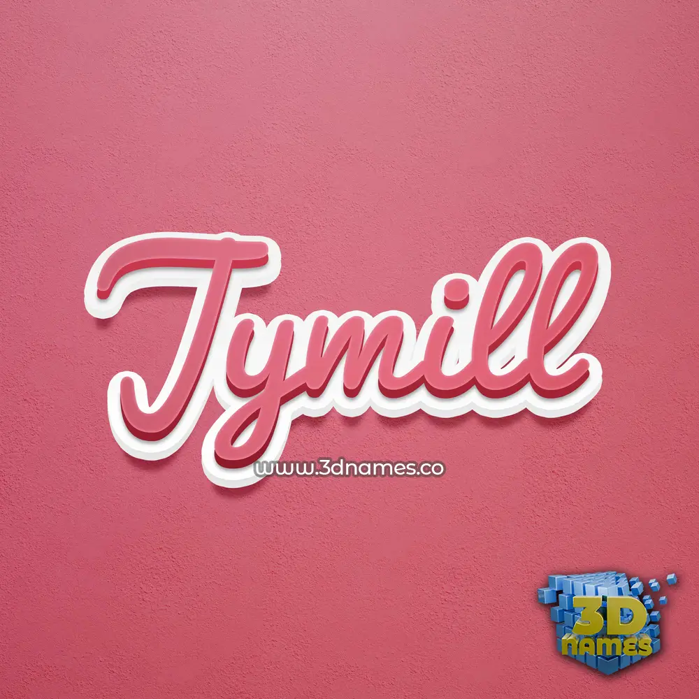 jymill in Red Scribble style - 3D name wallpaper