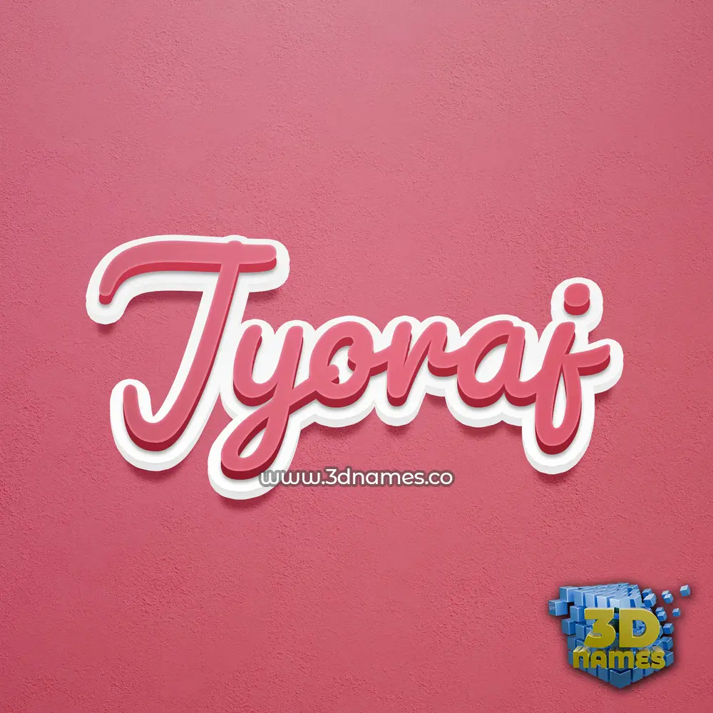 jyoraj in Red Scribble style - 3D name wallpaper