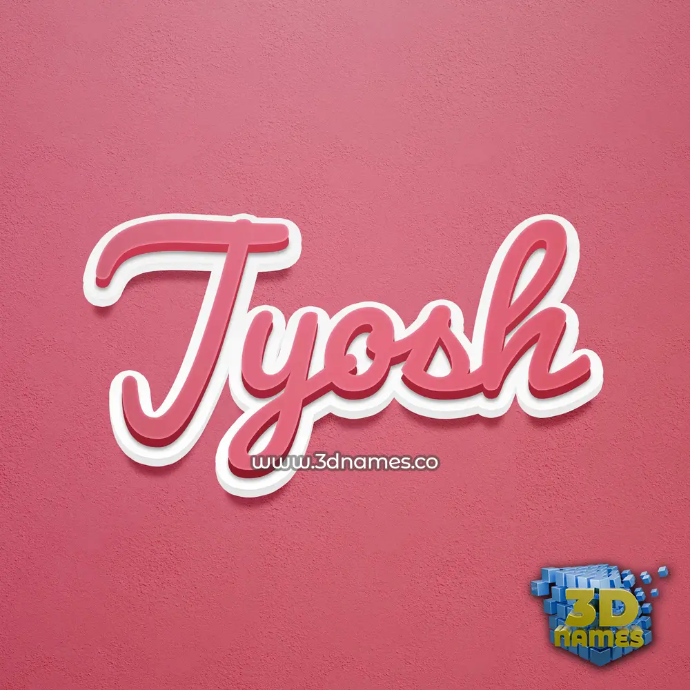 jyosh in Red Scribble style - 3D name wallpaper