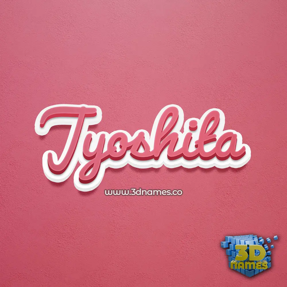 jyoshita in Red Scribble style - 3D name wallpaper