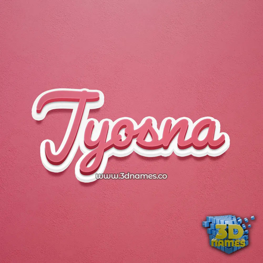 jyosna in Red Scribble style - 3D name wallpaper