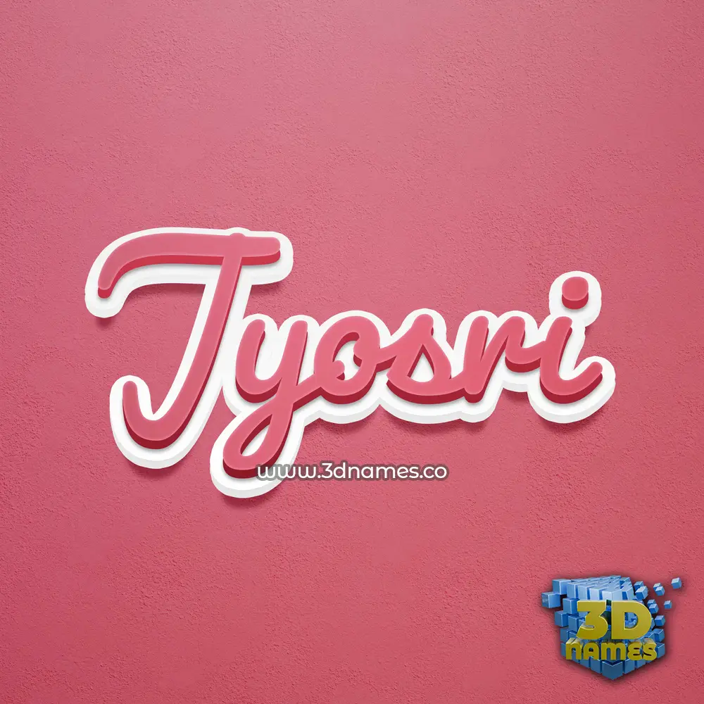 jyosri in Red Scribble style - 3D name wallpaper