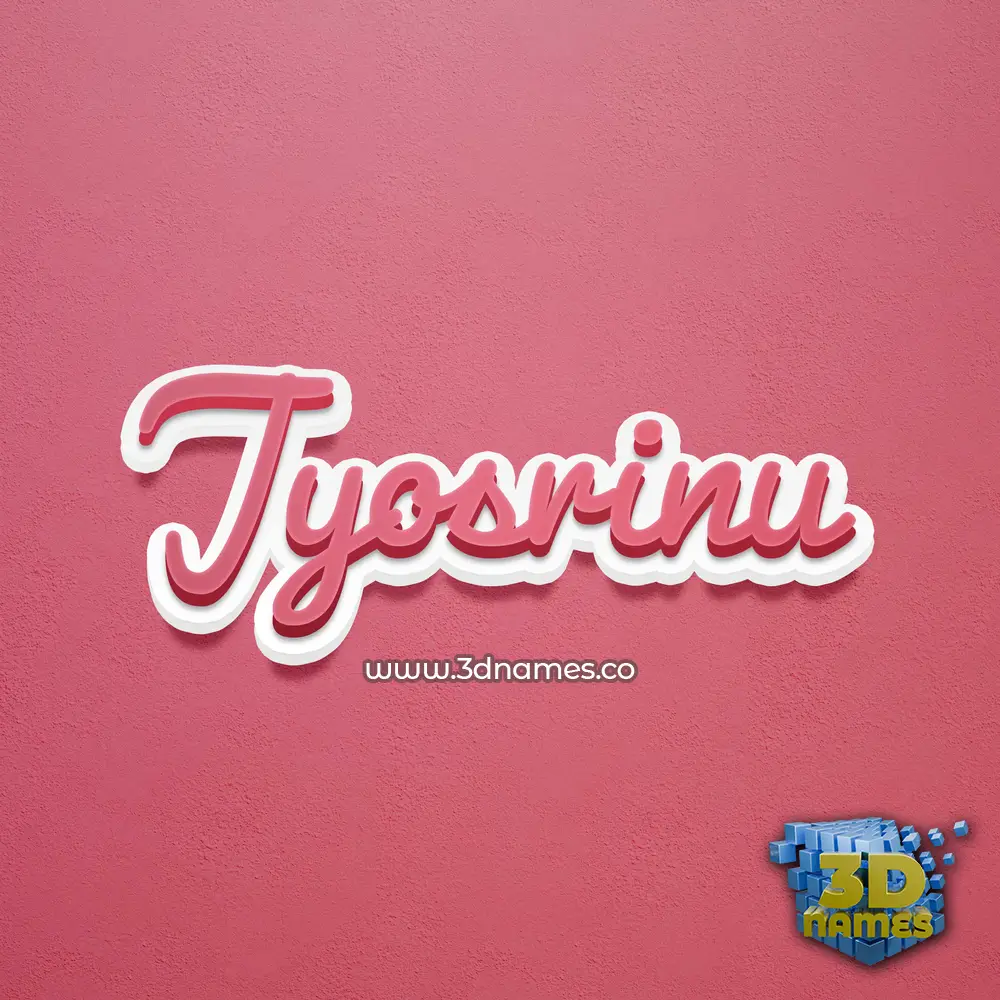 jyosrinu in Red Scribble style - 3D name wallpaper