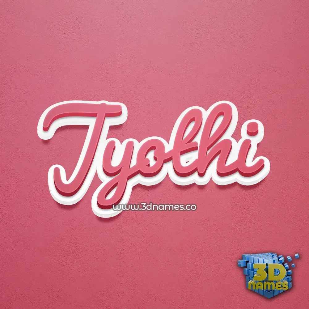 jyothi in Red Scribble style - 3D name wallpaper