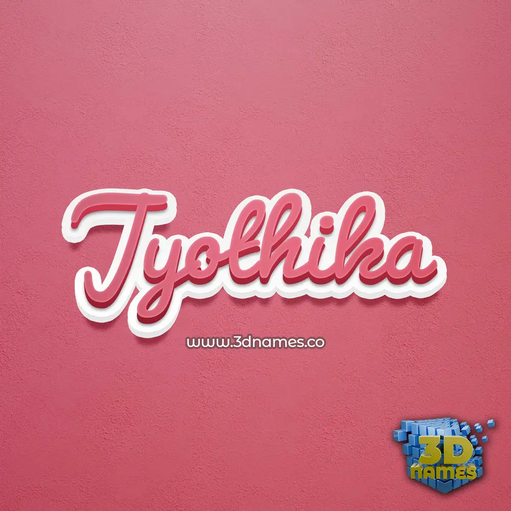 jyothika in Red Scribble style - 3D name wallpaper