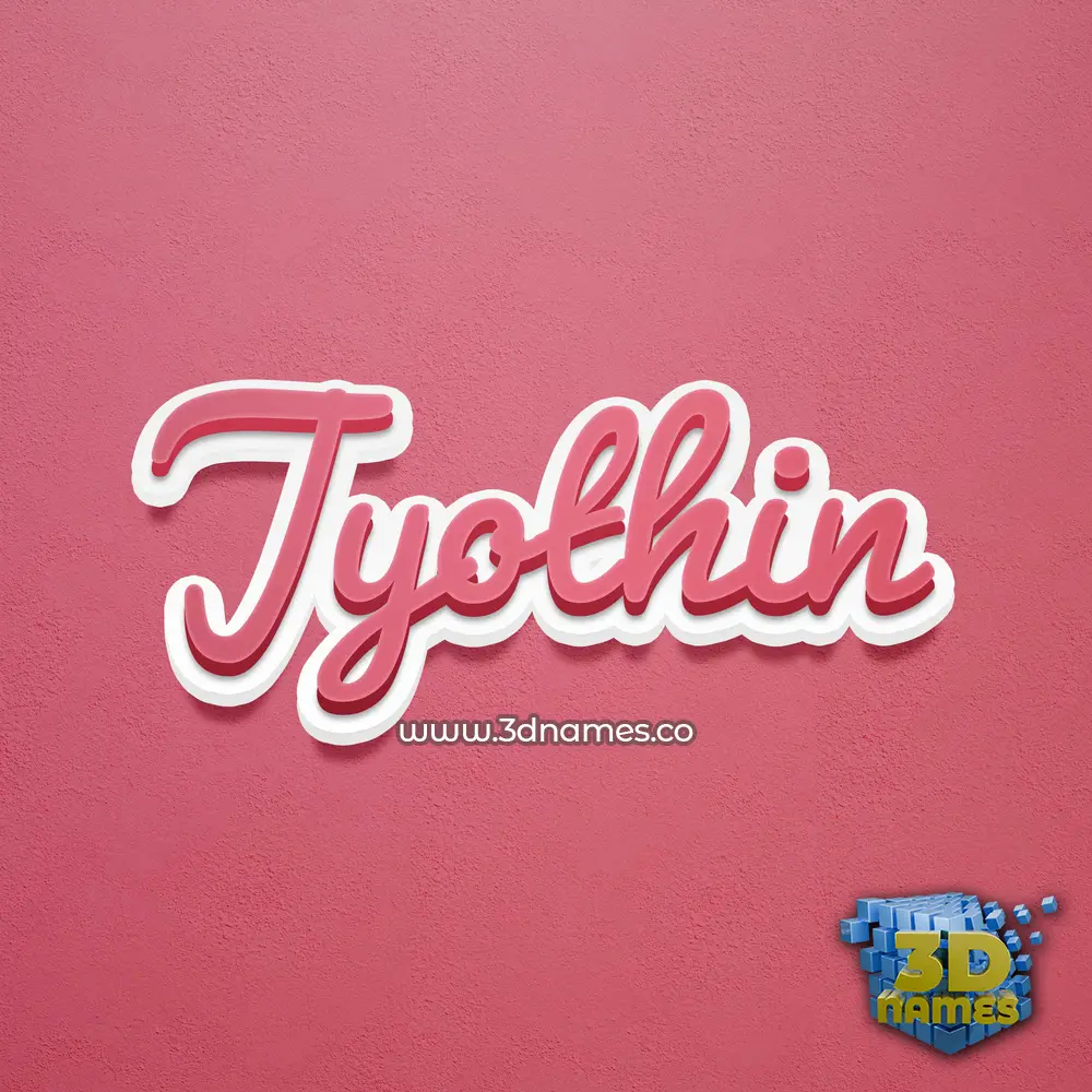 jyothin in Red Scribble style - 3D name wallpaper