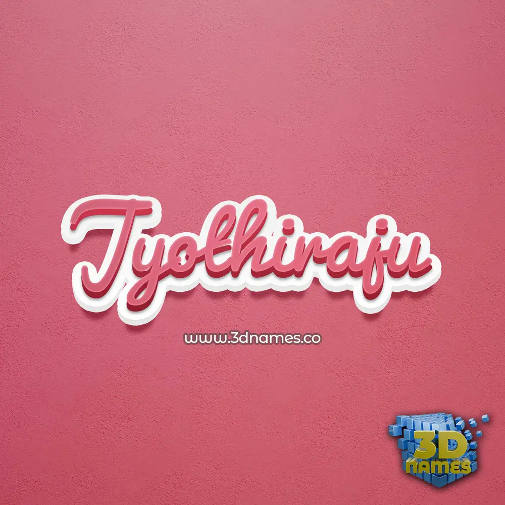 jyothiraju in Red Scribble style - 3D name wallpaper
