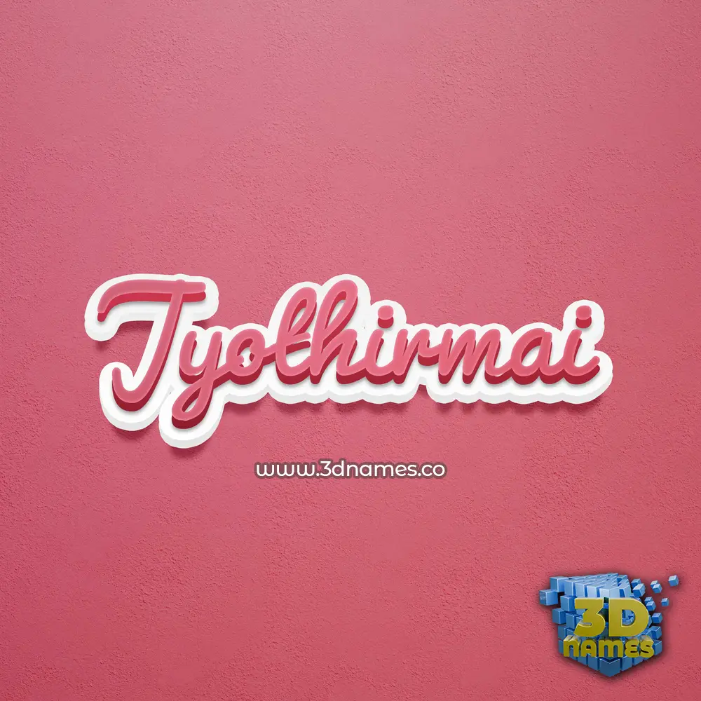 jyothirmai in Red Scribble style - 3D name wallpaper