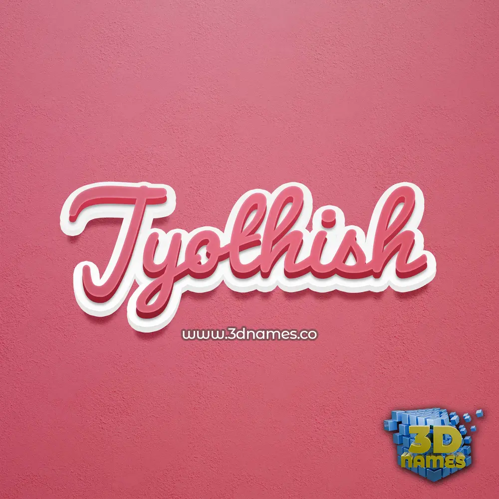 jyothish in Red Scribble style - 3D name wallpaper