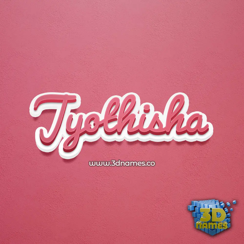 jyothisha in Red Scribble style - 3D name wallpaper