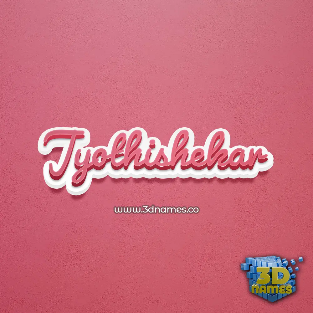 jyothishekar in Red Scribble style - 3D name wallpaper