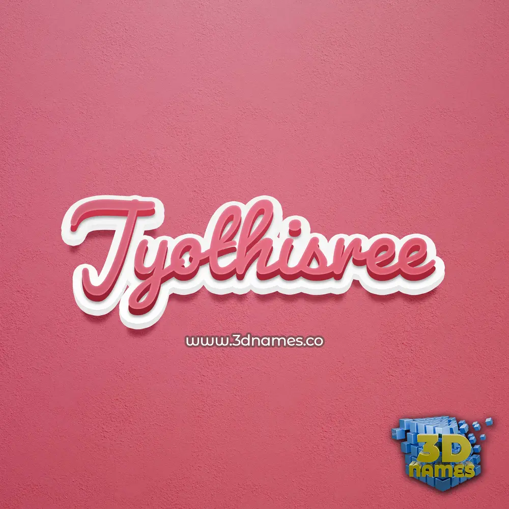 jyothisree in Red Scribble style - 3D name wallpaper