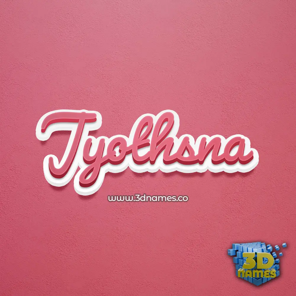 jyothsna in Red Scribble style - 3D name wallpaper