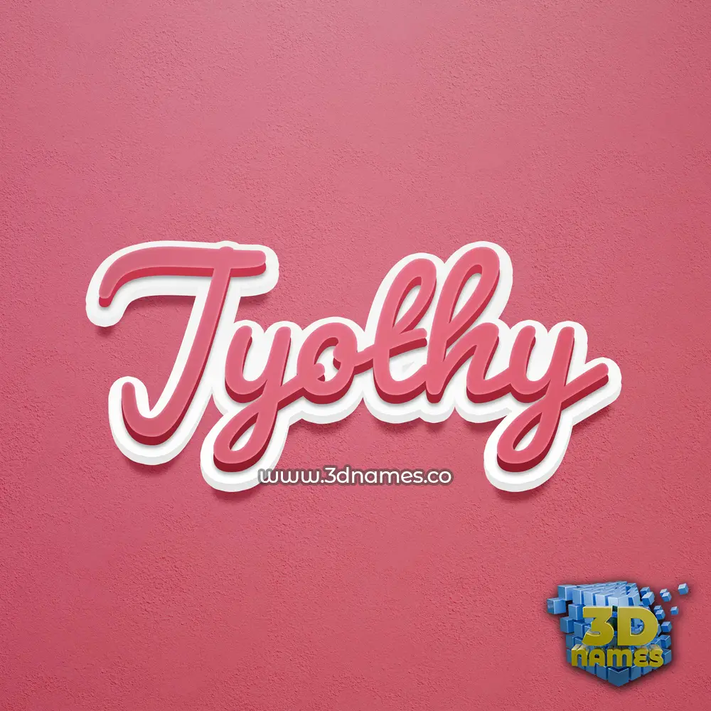 jyothy in Red Scribble style - 3D name wallpaper