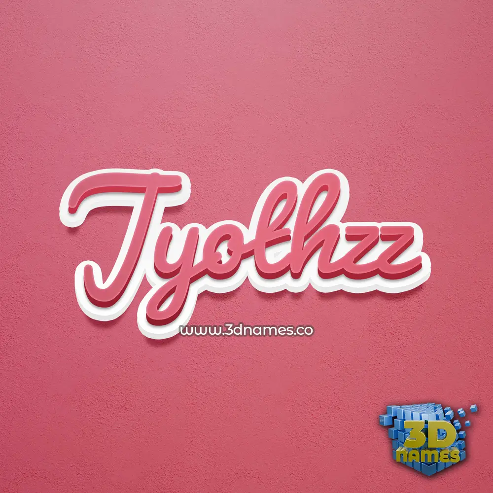 jyothzz in Red Scribble style - 3D name wallpaper