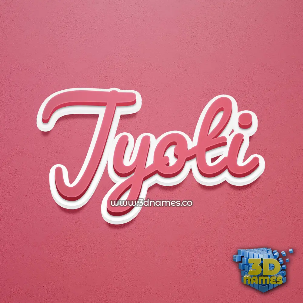 jyoti in Red Scribble style - 3D name wallpaper