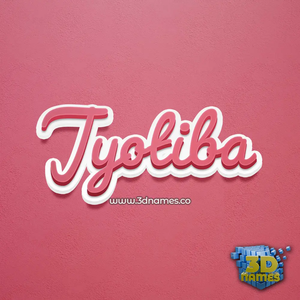 jyotiba in Red Scribble style - 3D name wallpaper