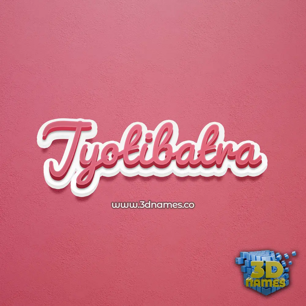 jyotibatra in Red Scribble style - 3D name wallpaper