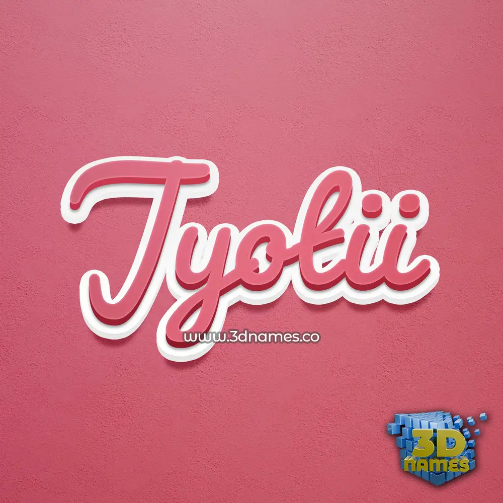 jyotii in Red Scribble style - 3D name wallpaper