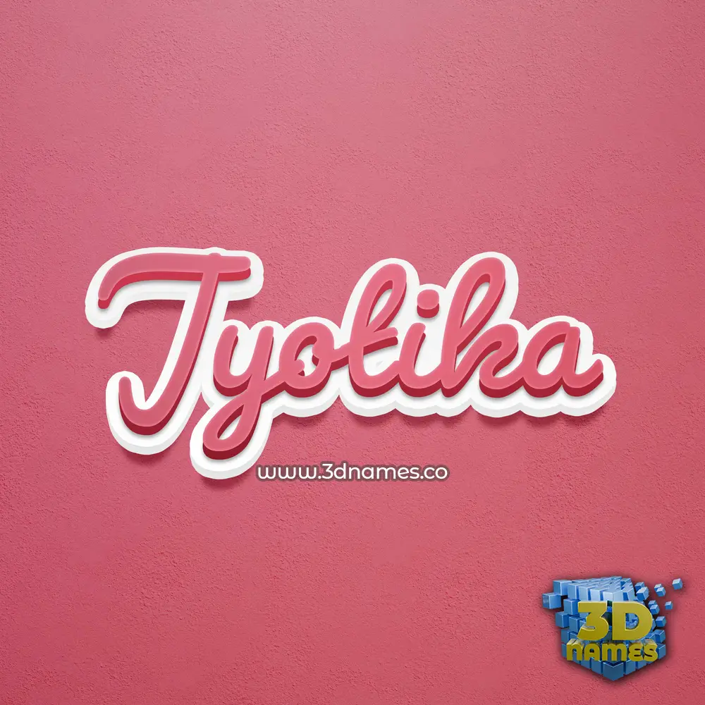 jyotika in Red Scribble style - 3D name wallpaper