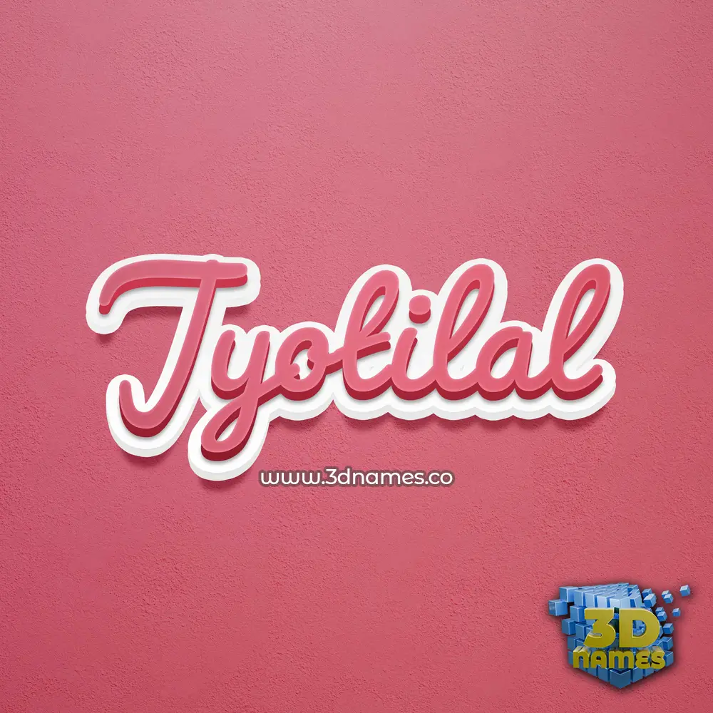 jyotilal in Red Scribble style - 3D name wallpaper