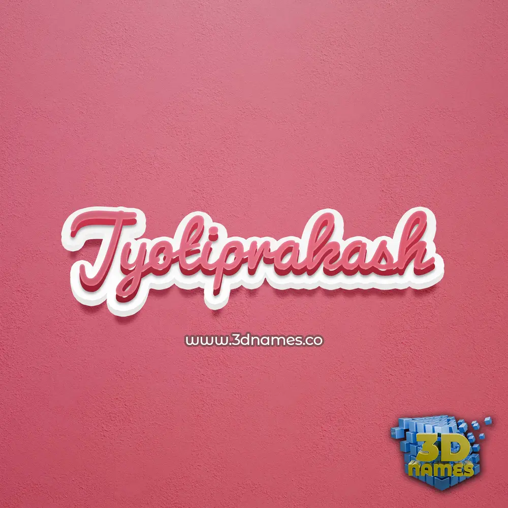 jyotiprakash in Red Scribble style - 3D name wallpaper