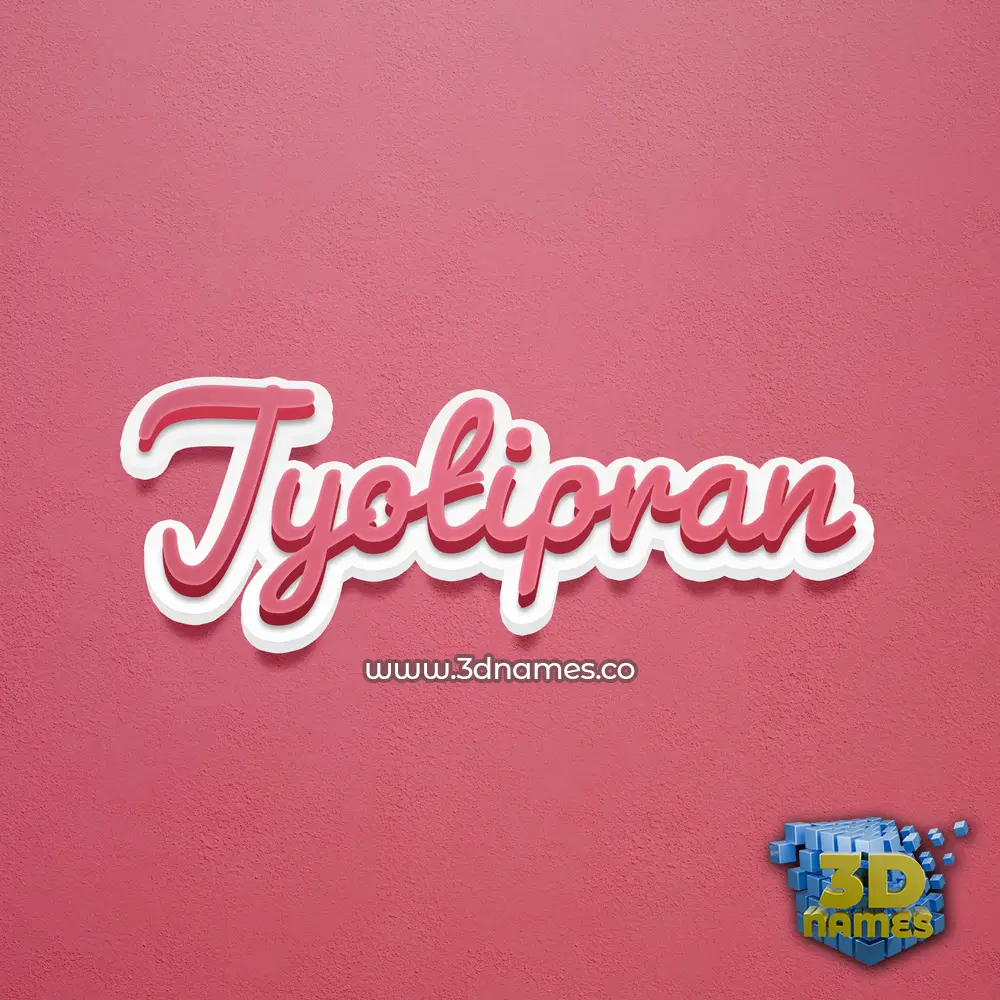 jyotipran in Red Scribble style - 3D name wallpaper