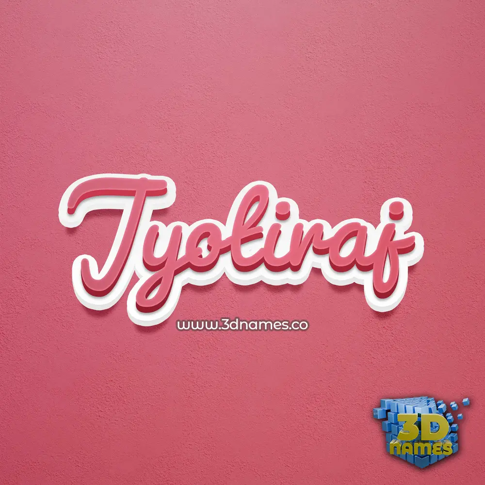 jyotiraj in Red Scribble style - 3D name wallpaper